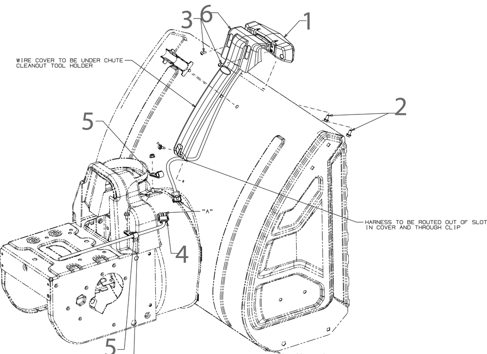 Led Light Bar Diagram and Parts List for 3X26-INCHTRAC (31AH7DVX710)(2019) Cub Cadet Snow Blower